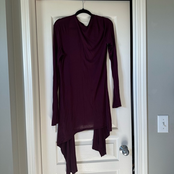 Mahina Hawaii Purple Lightweight Mid-Length Cardigan - Size M - Picture 2 of 4